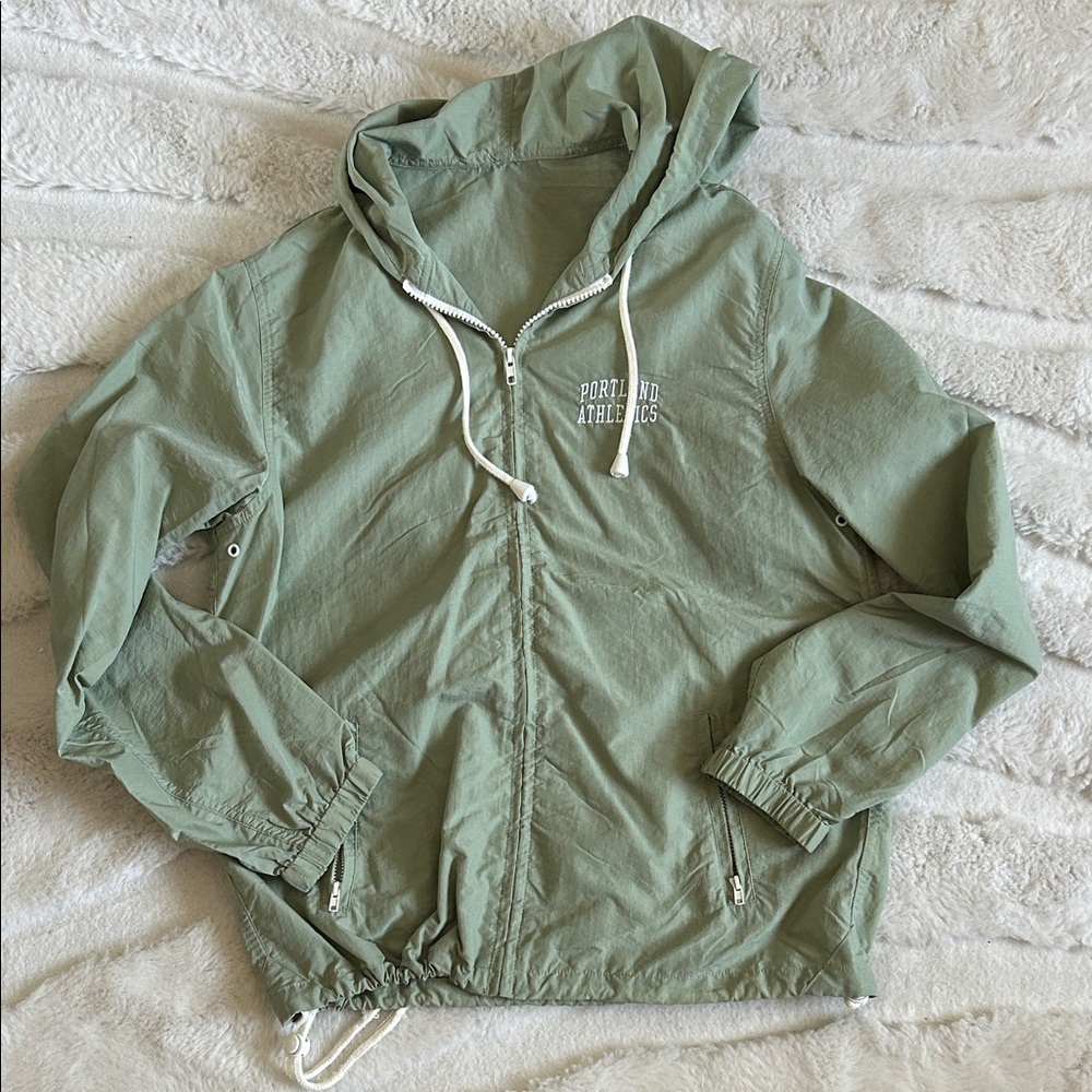 Brandy Melville Green Hooded Jacket